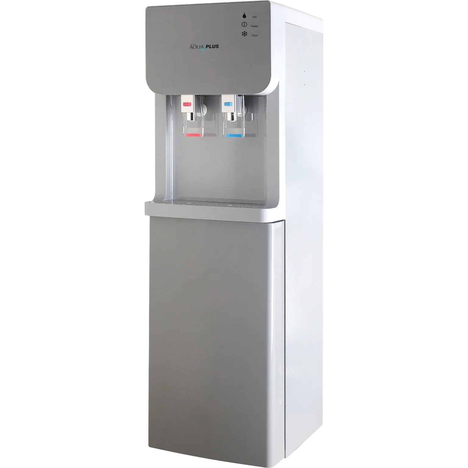 Dispensador de agua Royal Aqua Plus AP2020 con diseño elegante y luces LED indicadoras.