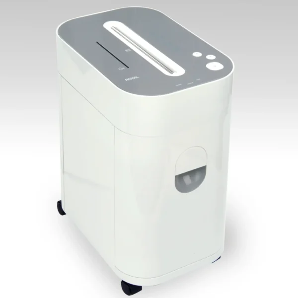 Royal Consumer PX1400MX trituradora de papel corte cruzado, 14 hojas, pantalla LCD, destruye CDs y tarjetas, con ruedas.