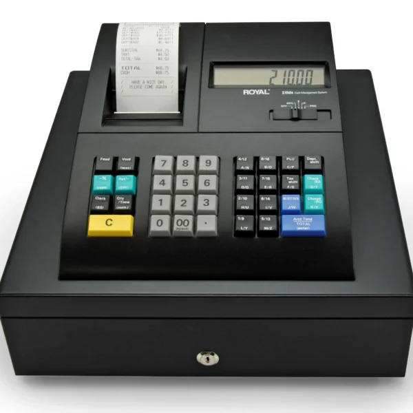 Caja Registradora Electrónica Royal 210DX con Impresora Térmica y Pantalla LCD Doble