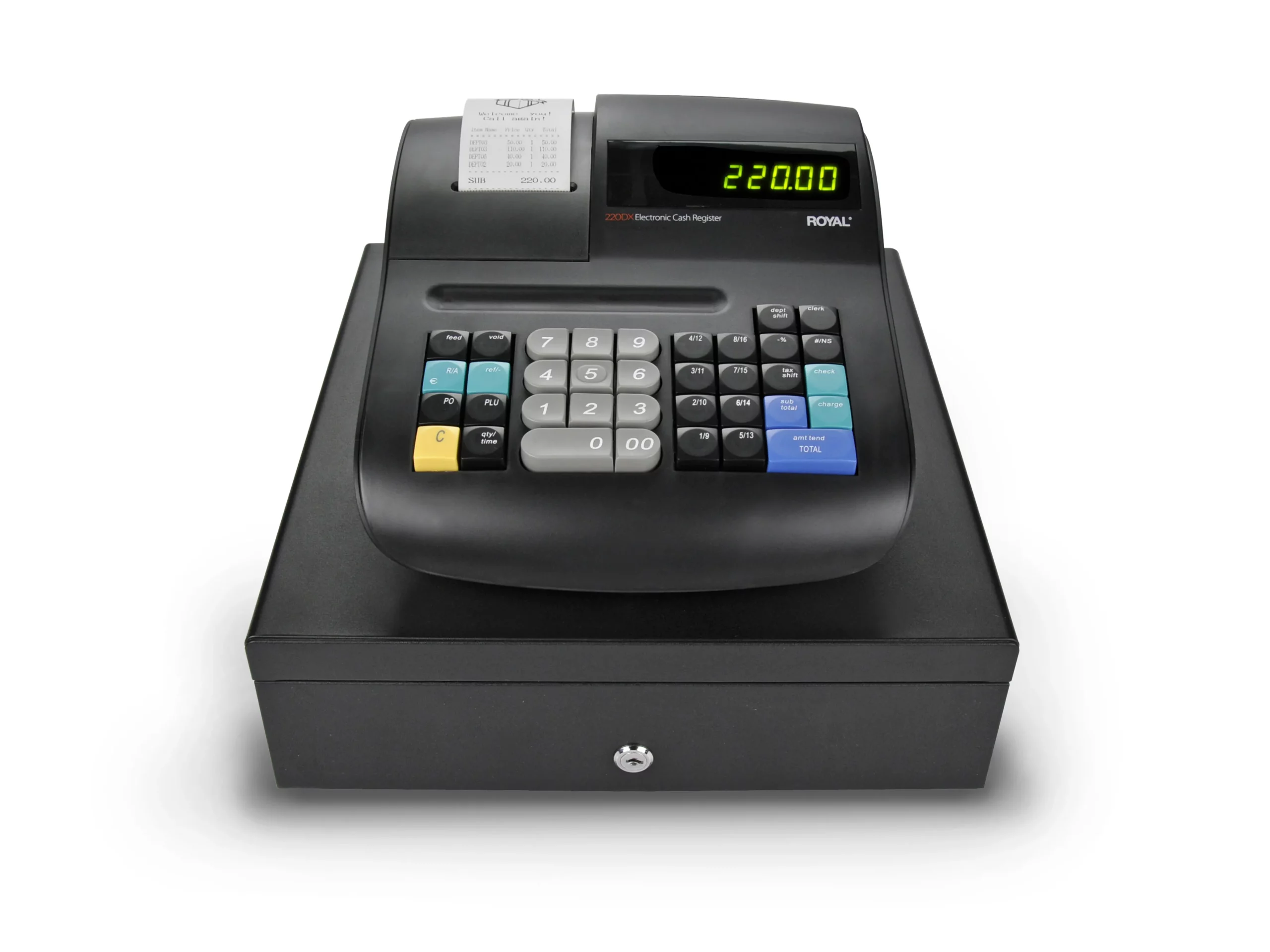 Caja Registradora Electrónica Royal 220DX con Impresora Térmica y Pantalla LCD Doble