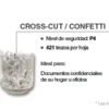 Representación del corte de trituradoras Royal con corte crosscut
