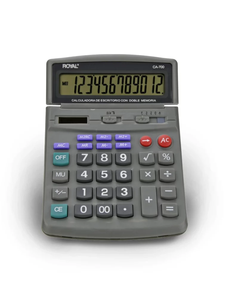 Royal CA-700 | Calculadora de Escritorio con Pantalla Inclinada de 12 Dígitos
