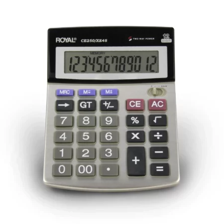 Calculadora de Escritorio Royal CE250 con Pantalla Inclinada de 12 Dígitos