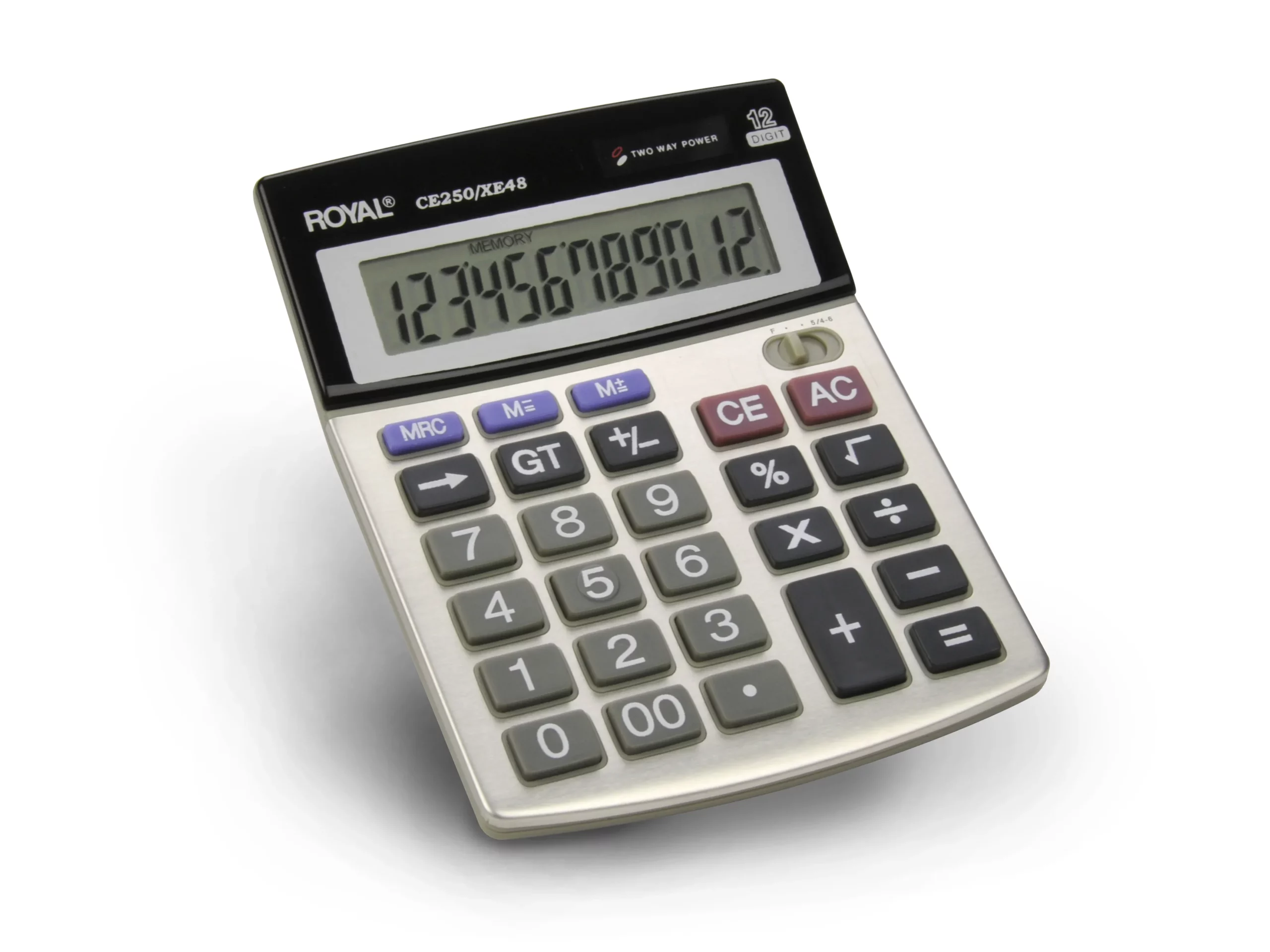 Royal CE250 | Calculadora de Escritorio con Pantalla Inclinada de 12 Dígitos - Imagen 2