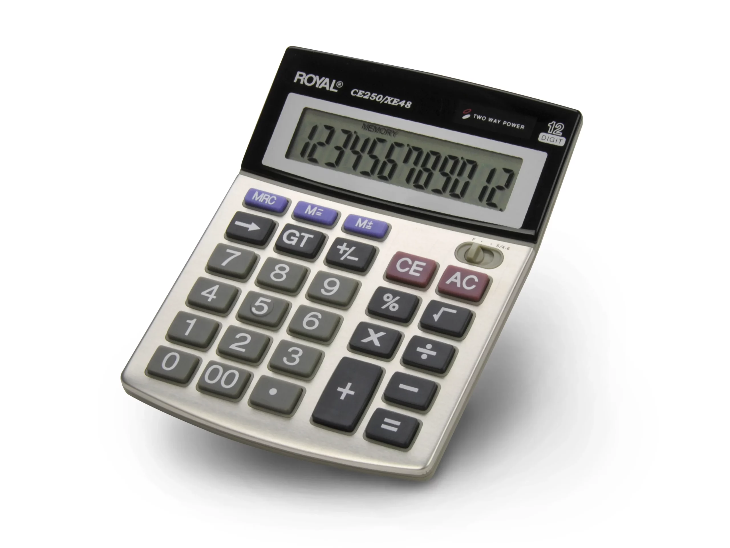 Royal CE250 | Calculadora de Escritorio con Pantalla Inclinada de 12 Dígitos - Imagen 3