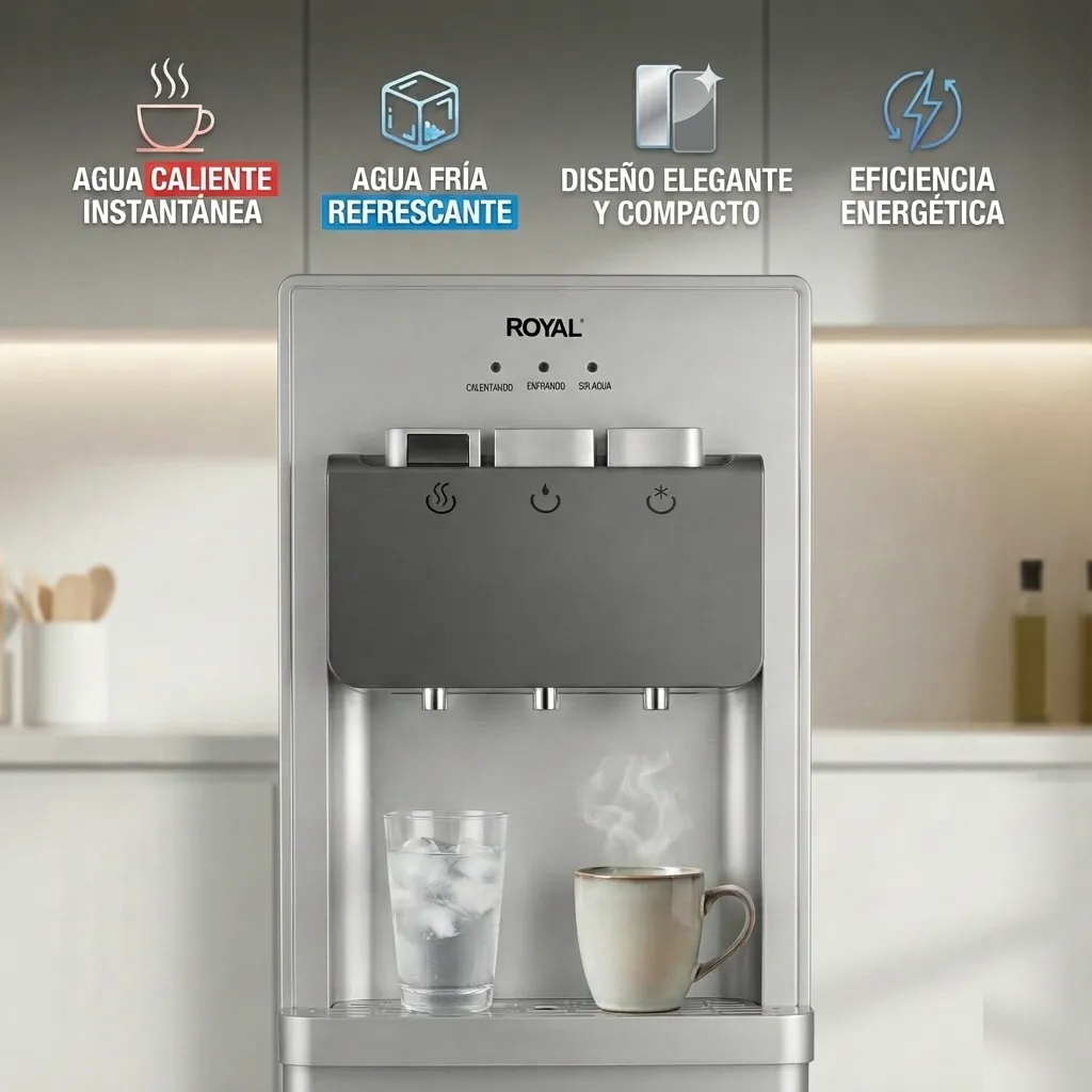 Dispensador de Agua Royal Aqua Motion | Fría y Caliente con Compresor - Imagen 3