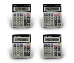 Pack de 4 Calculadoras de Escritorio Royal Consumer CE250 con Pantalla LCD de 12 Dígitos