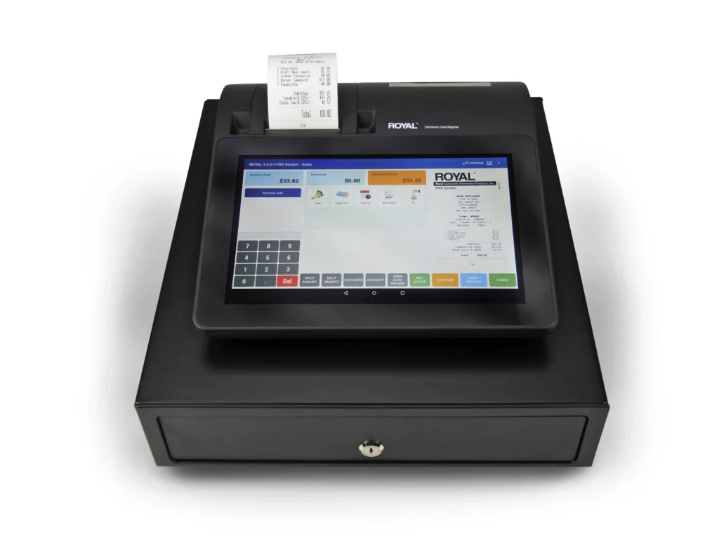 Sistema de Punto de Venta Royal POS1500 con Pantalla Táctil de 10 pulgadas e Impresora Térmica Integrada