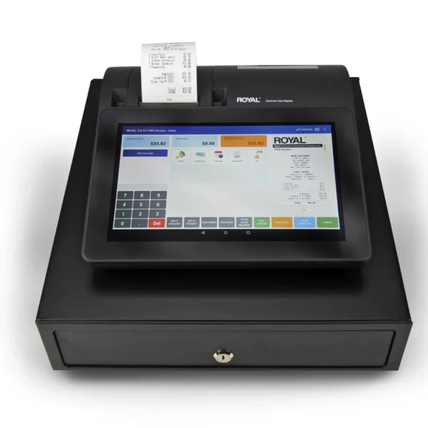 Sistema de Punto de Venta Royal POS1500 con Pantalla Táctil de 10 pulgadas e Impresora Térmica Integrada