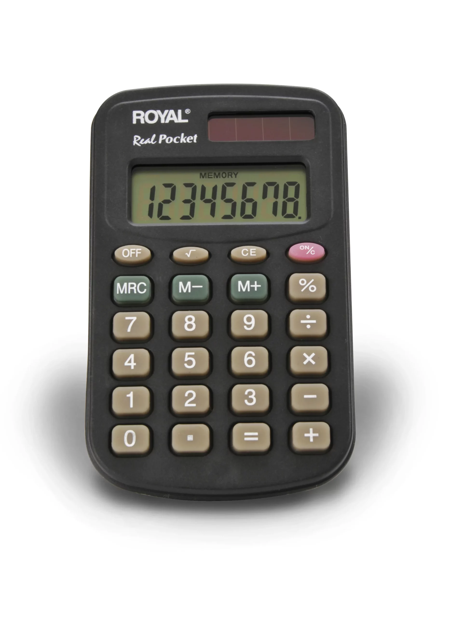 Calculadora de Bolsillo Royal Real Pocket con Pantalla de 12 Dígitos y alimentación solar