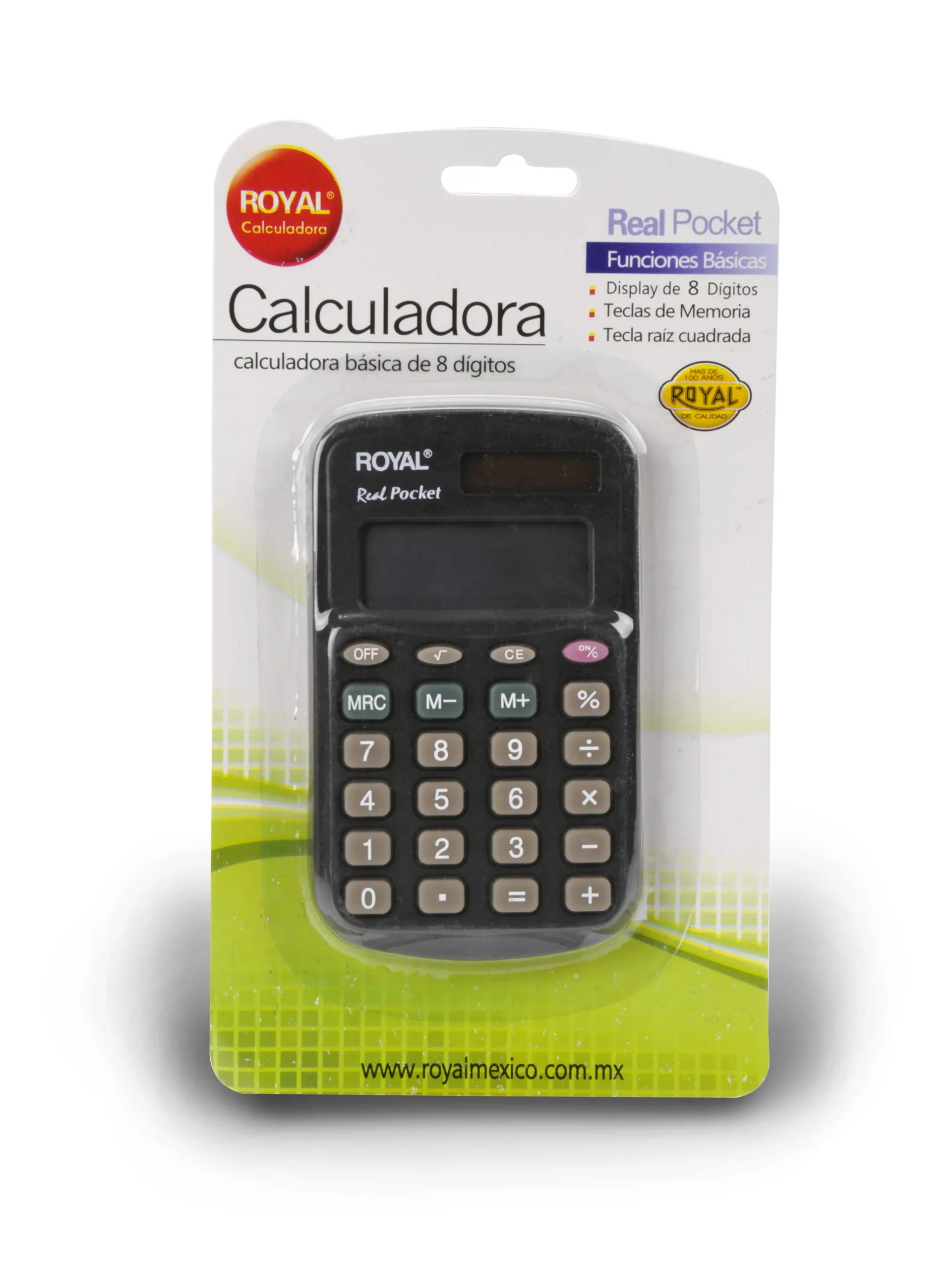 Calculadora de Bolsillo Royal Real Pocket - Real Bassy con Pantalla de 12 Dígitos - Imagen 4