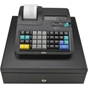 Caja registradora Royal 140DX compacta y funcional para pequeños negocios