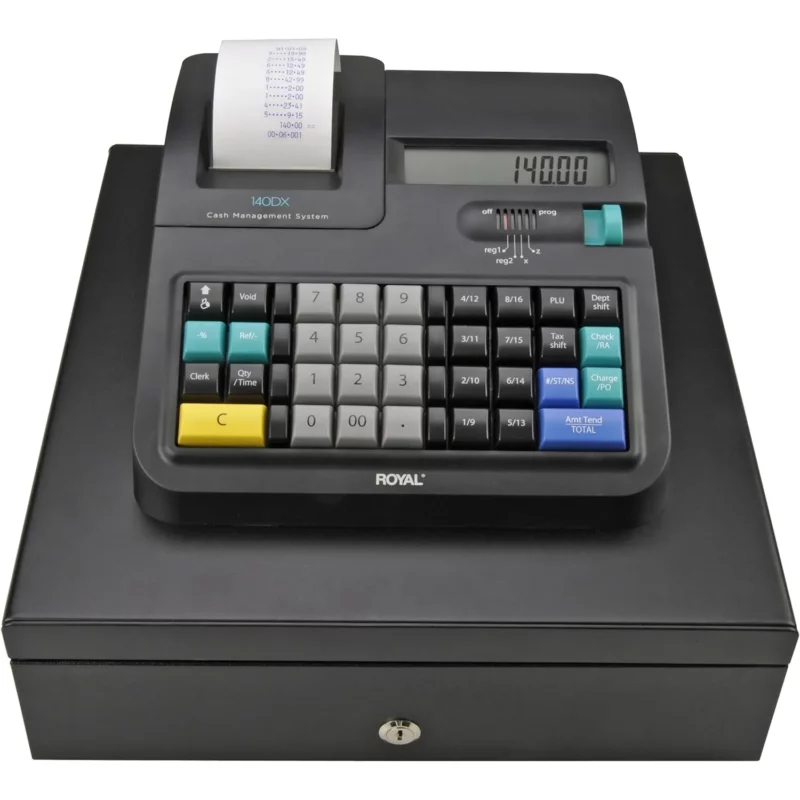 Royal Consumer 140DX | Caja Registradora Compacta con Pantalla y Funcionalidad Básica - 999 PLUs
