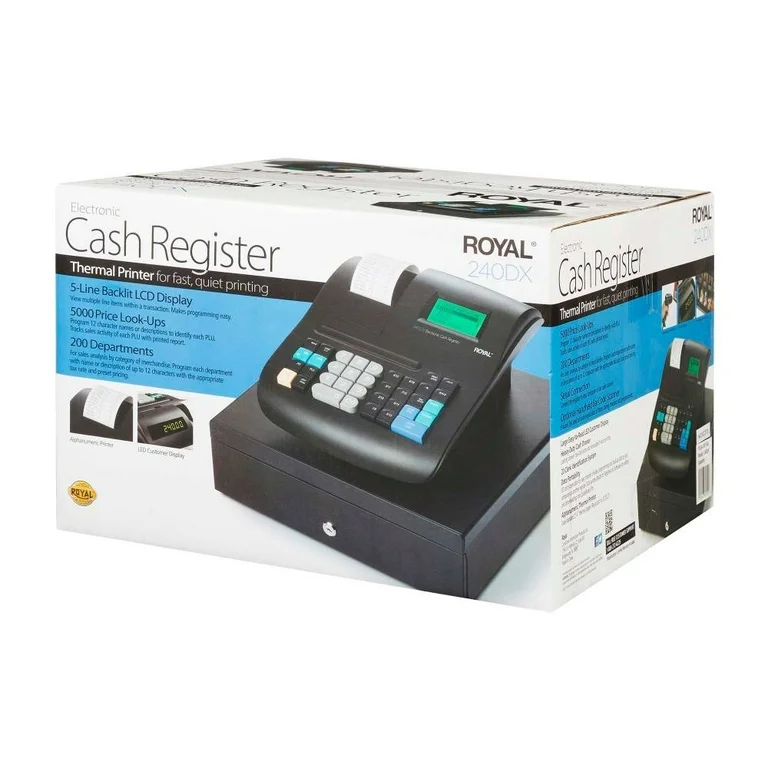 Royal Consumer 240DX Caja Registradora con pantalla LCD, 200 departamentos y 5000 PLUs - Imagen 3