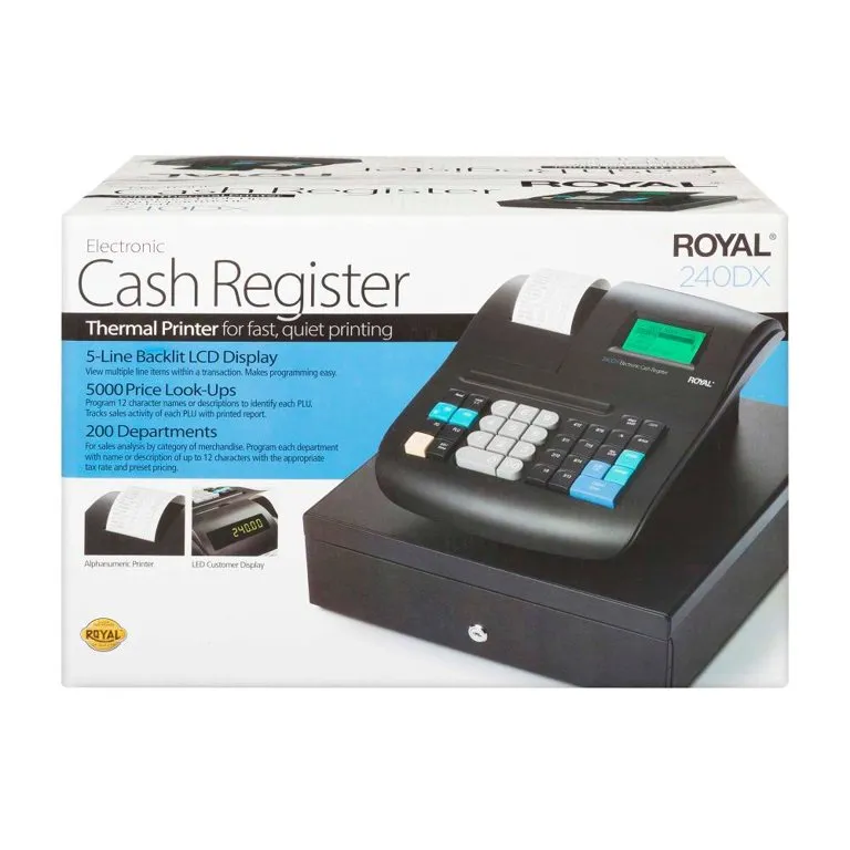 Royal Consumer 240DX Caja Registradora con pantalla LCD, 200 departamentos y 5000 PLUs - Imagen 2