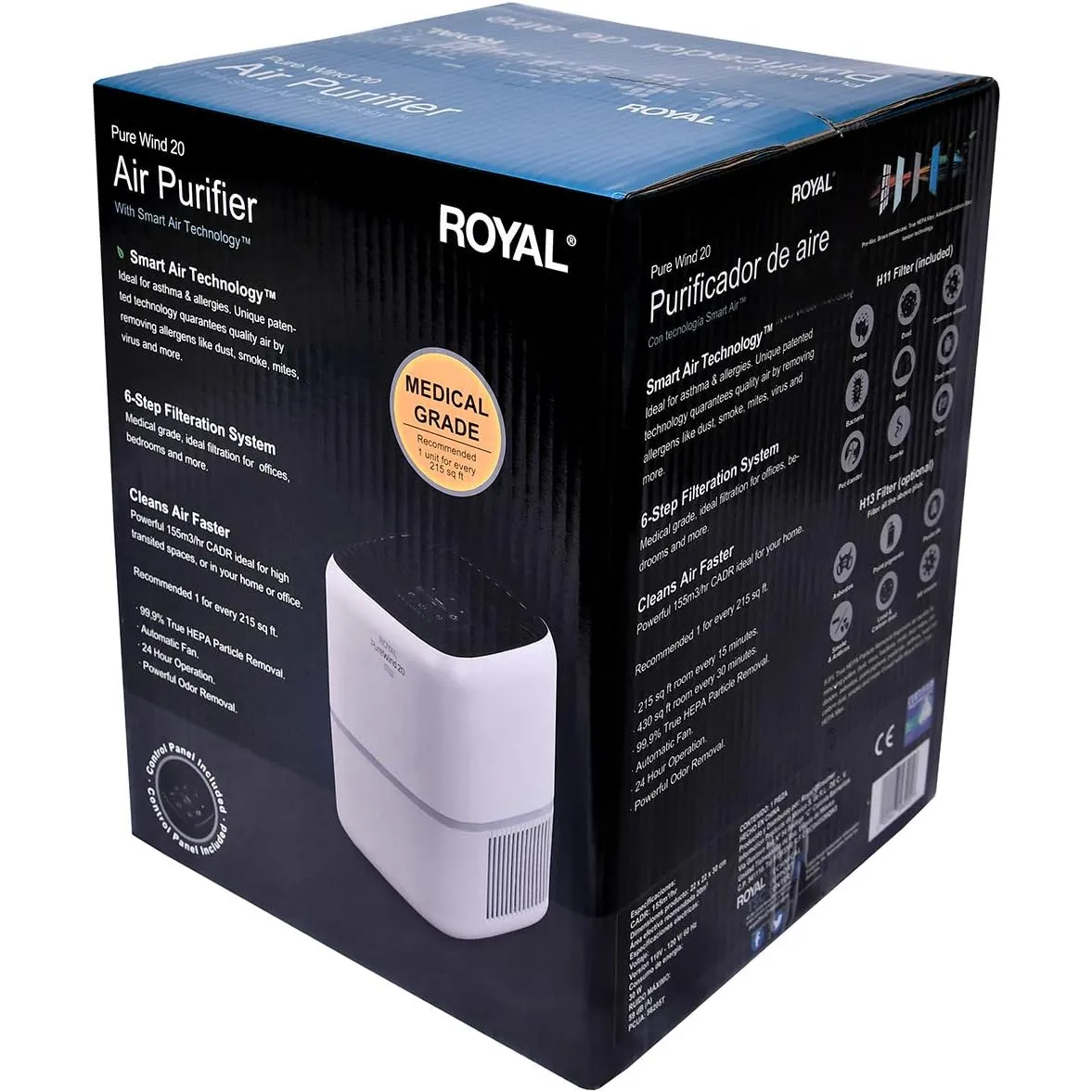 Royal Consumer Pure Wind 20 Max | Purificador de Aire Avanzado con Filtros de Alta Eficiencia - Imagen 5