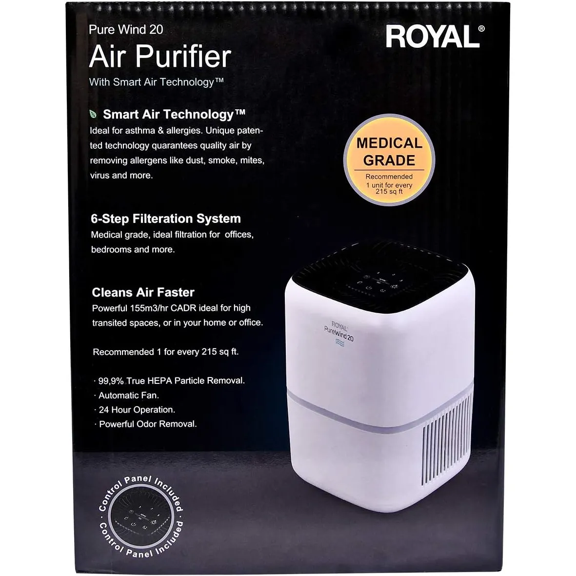 Royal Consumer Pure Wind 20 Max | Purificador de Aire Avanzado con Filtros de Alta Eficiencia - Imagen 4