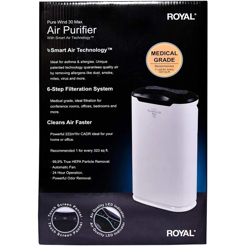 Royal Consumer Pure Wind 30 | Purificador de Aire Compacto y Silencioso para Espacios Reducidos - Imagen 6