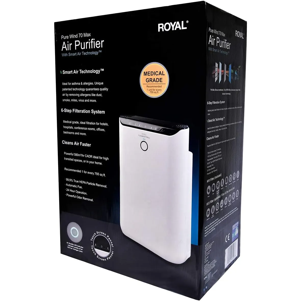 Royal Consumer Pure Wind 70 | Purificador de Aire Potente con Filtros Avanzados - Imagen 4