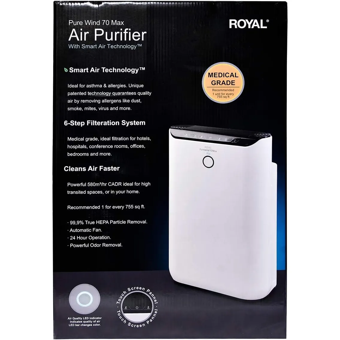 Royal Consumer Pure Wind 70 | Purificador de Aire Potente con Filtros Avanzados - Imagen 5