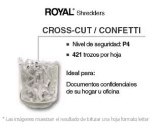 Representación corte de trituradora Royal crosscut