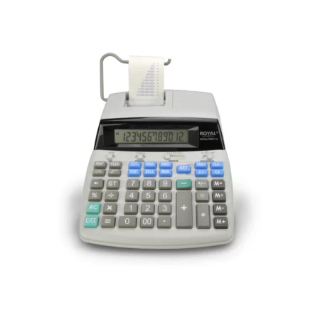 Calculadora de Escritorio Royal Print 44 con Impresora de 12 Dígitos e Impresión Bicolor