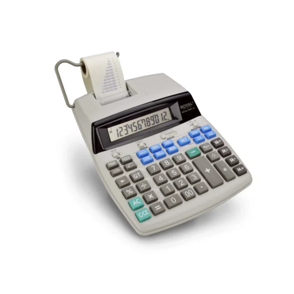 Calculadora de Escritorio Royal Print 44 con Impresora de 12 Dígitos e Impresión Bicolor