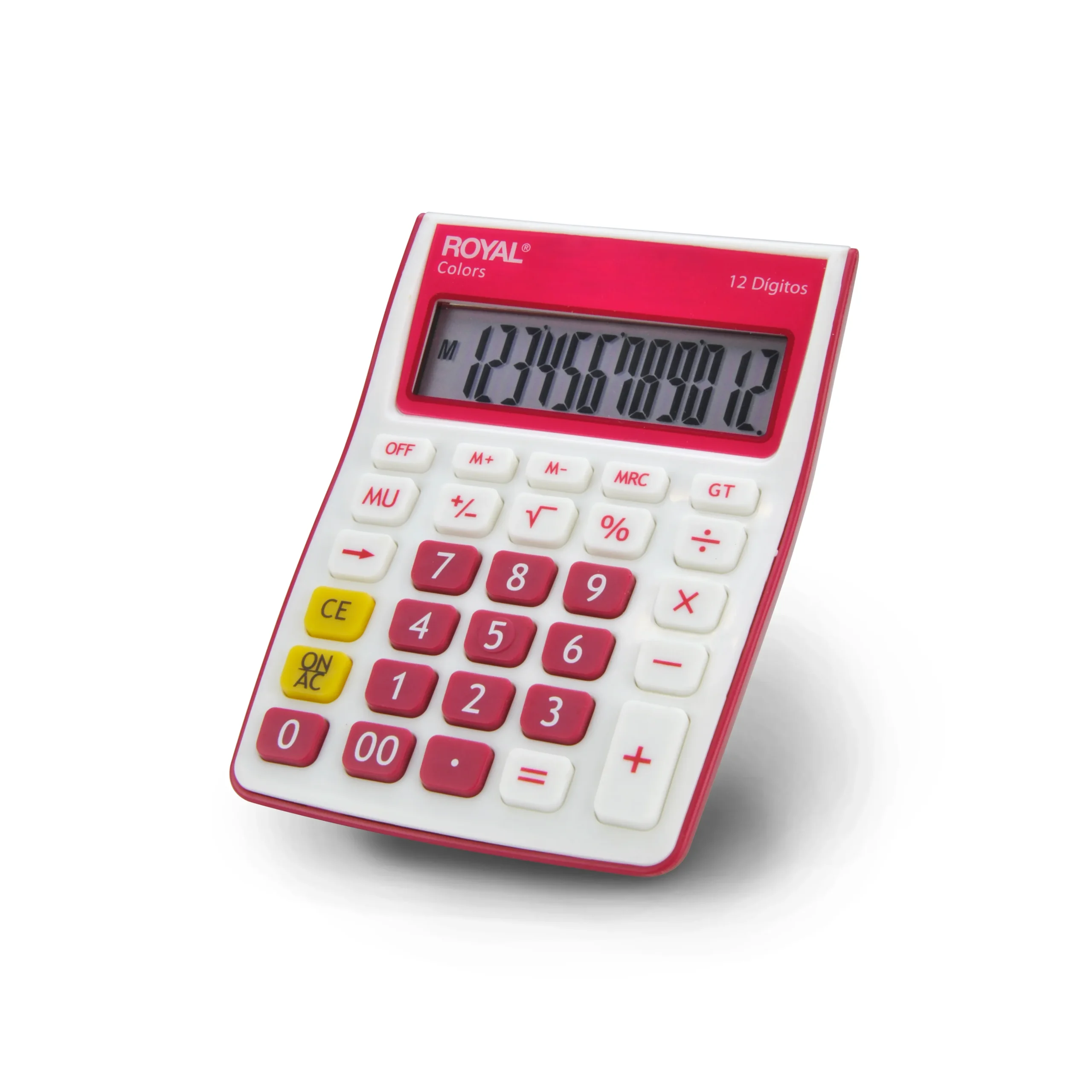 Calculadora de Escritorio Royal Colors con Pantalla de 10 Dígitos color rojo