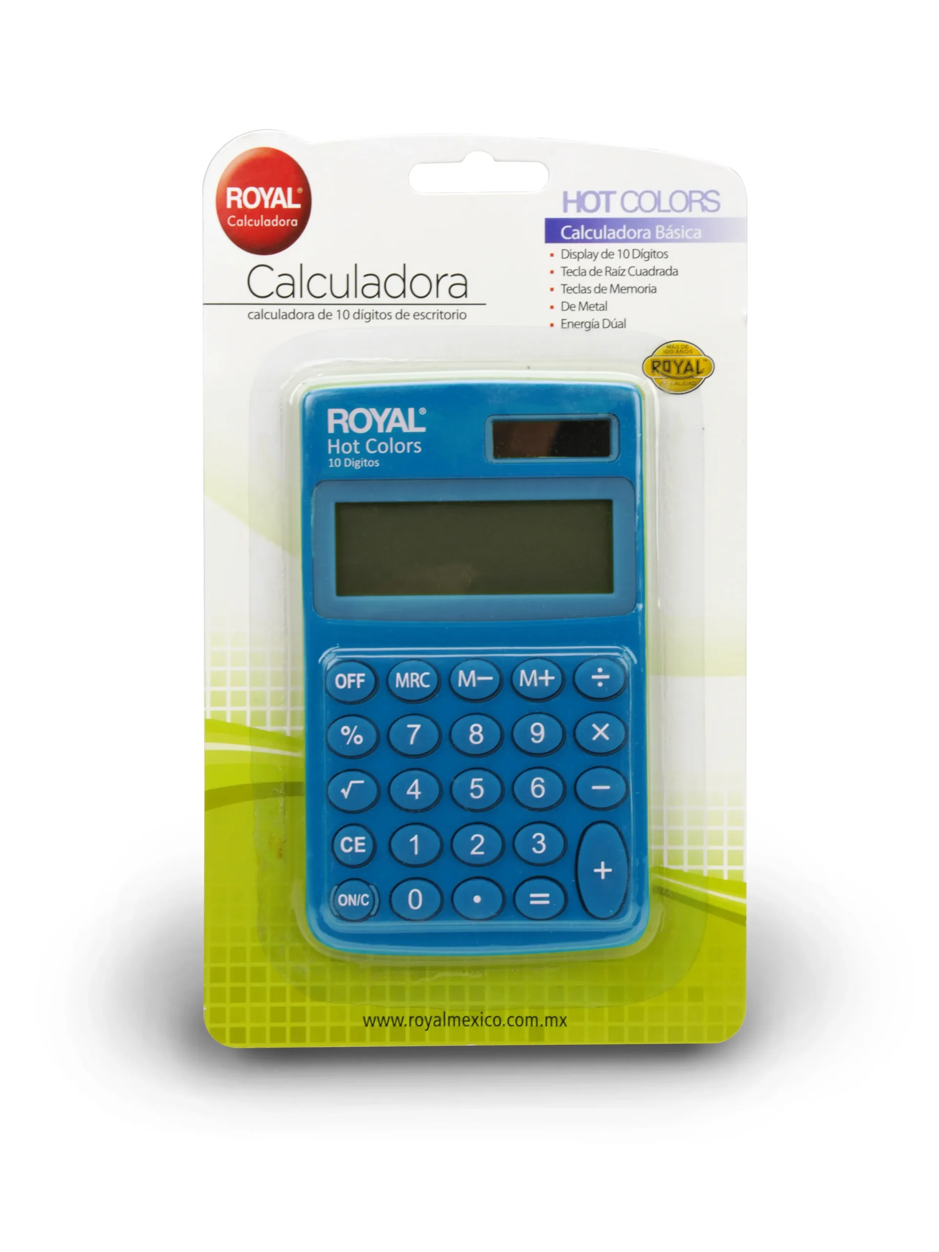Calculadora de Bolsillo Royal Hot Colors con Pantalla de 10 Dígitos - Imagen 5
