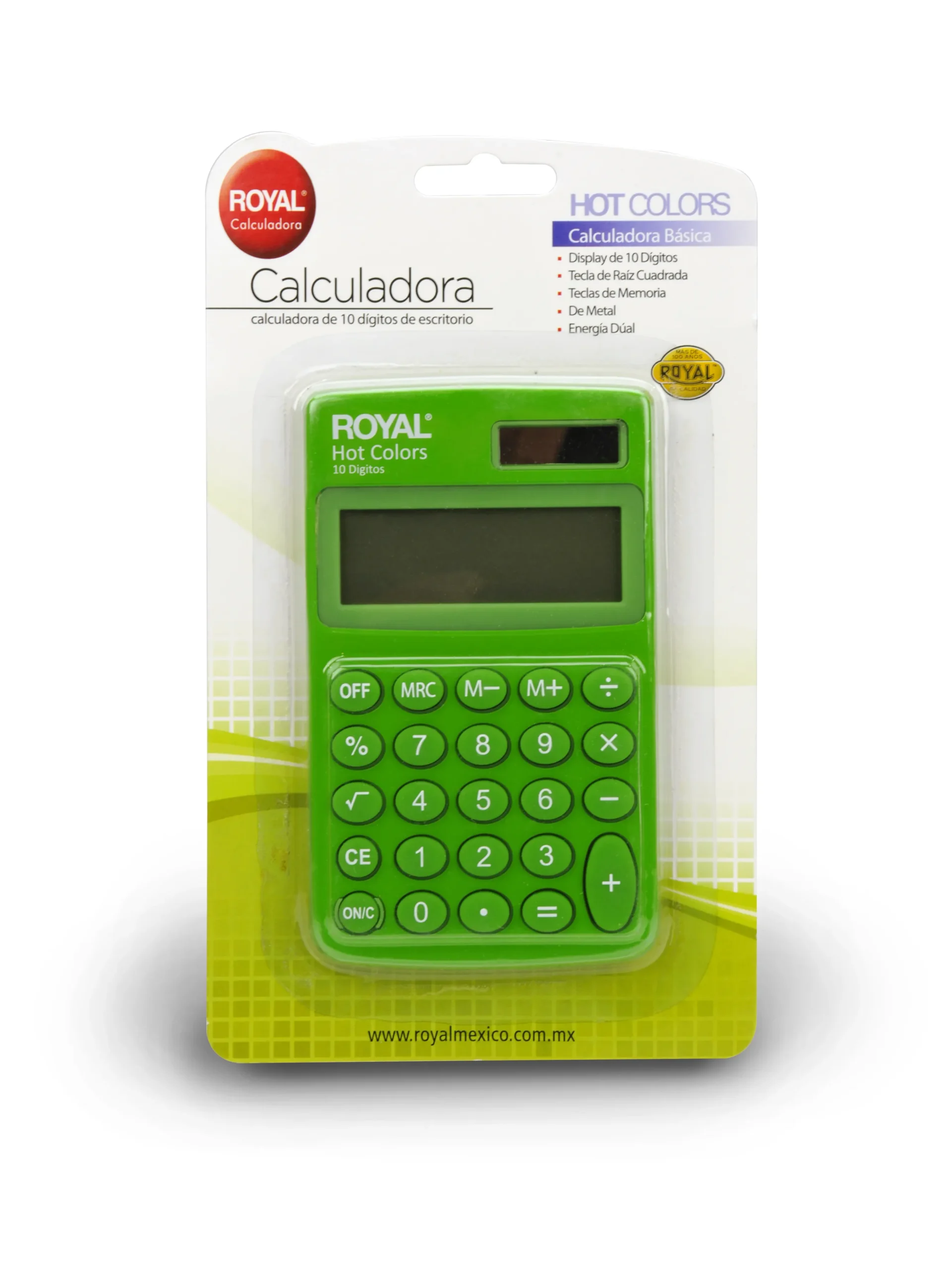 Calculadora de Bolsillo Royal Hot Colors con Pantalla de 10 Dígitos - Imagen 4