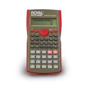 Calculadora Científica Royal RO-FX-85MS con Pantalla de 2 Líneas y 240 Funciones, color rojo