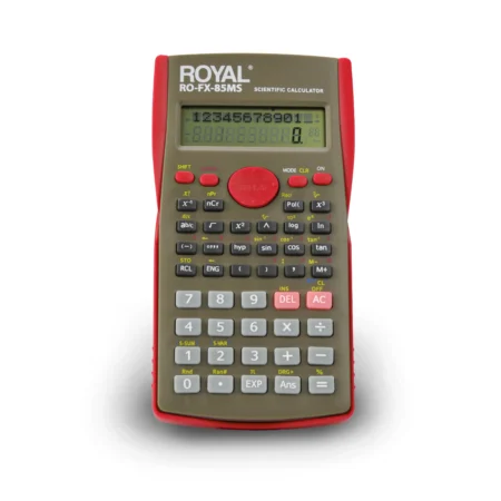 Calculadora Científica Royal RO-FX-85MS con Pantalla de 2 Líneas y 240 Funciones, color rojo