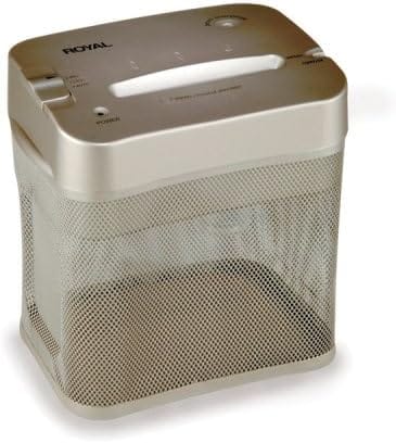 Royal Consumer HT3SL trituradora de escritorio corte cruzado, hasta 3 hojas, sacapuntas y abrelatas integrados, canasta de alambre, peso 2,9 kg, dimensiones 24×22,9×17,1 cm.