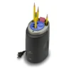 Royal P70 afilador eléctrico robusto para escritorio. Afilado rápido con indicador de punta. Peso 1,2 kg; dimensiones ~ 20 × 15 × 15 cm.