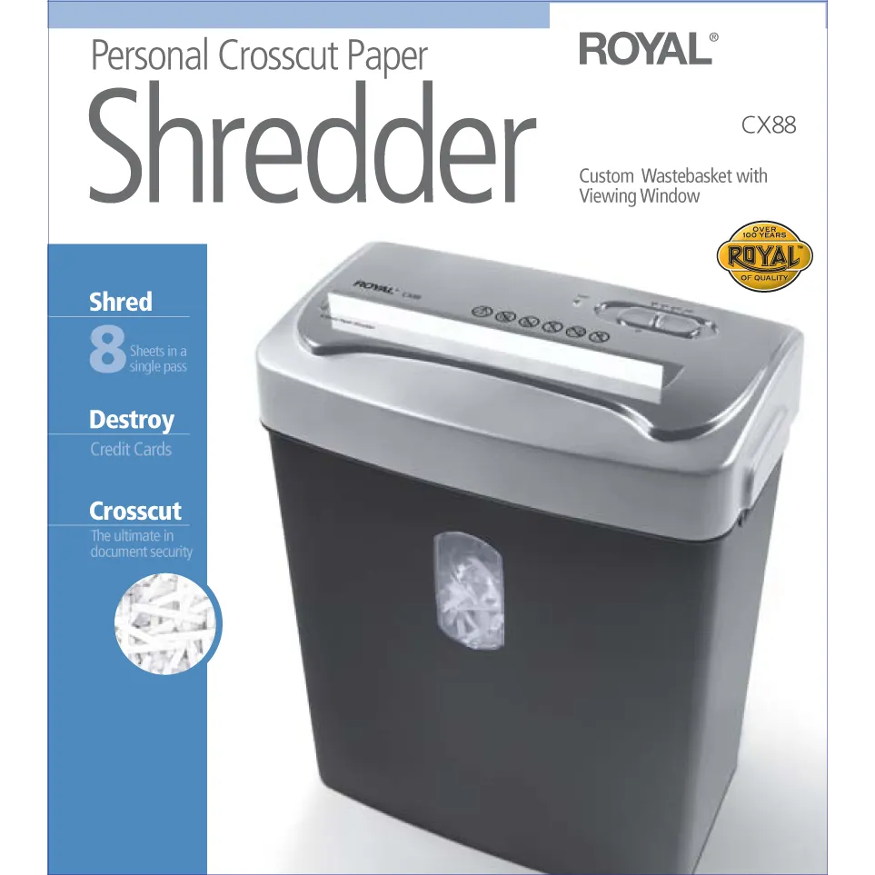 Royal Consumer CX88 Trituradora de Papel Corte Cruzado 8 Hojas - Imagen 2