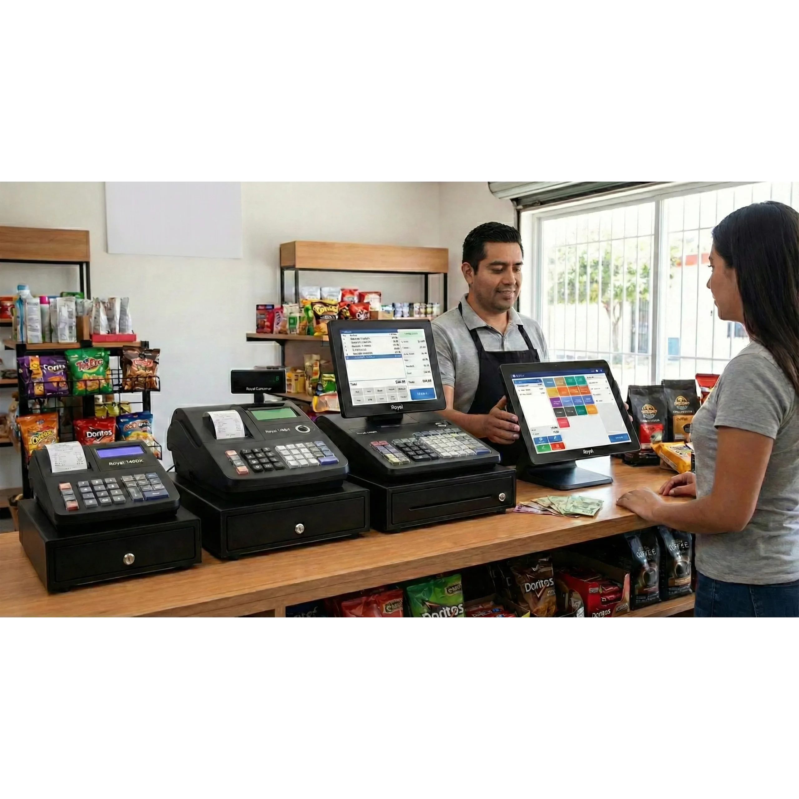 Cajas registradoras royal en negocios