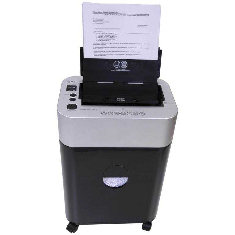 Royal Consumer AQ9100: Trituradora Automática de 100 Hojas y Micro-Corte Ultra Silenciosa - Imagen 6