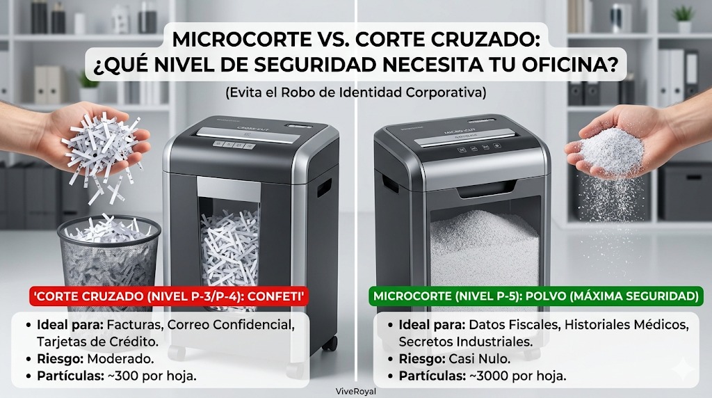Microcorte vs corte cruzado. Comparativa de trituradoras de papel