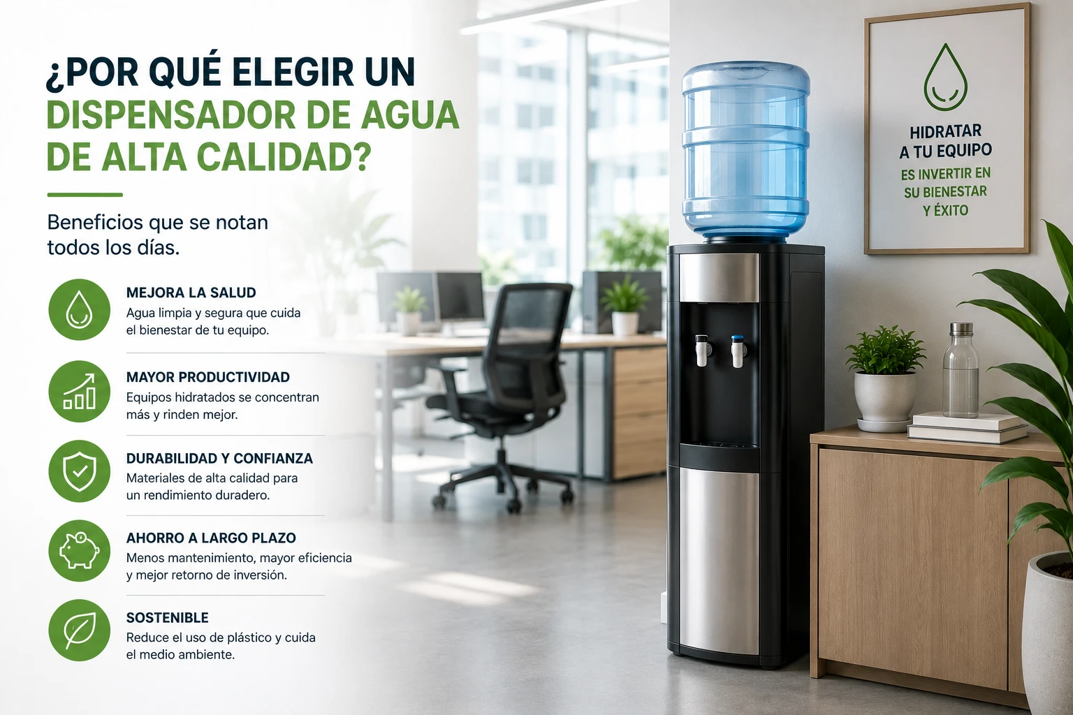 ¿Por qué Elegir un Dispensador de Agua de Alta Calidad?