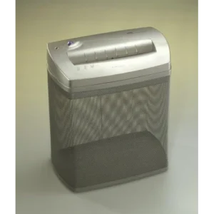 Trituradora de papel corporativa Royal Consumer HT500 de corte cruzado color negro con papelera extraíble y ruedas giratorias.