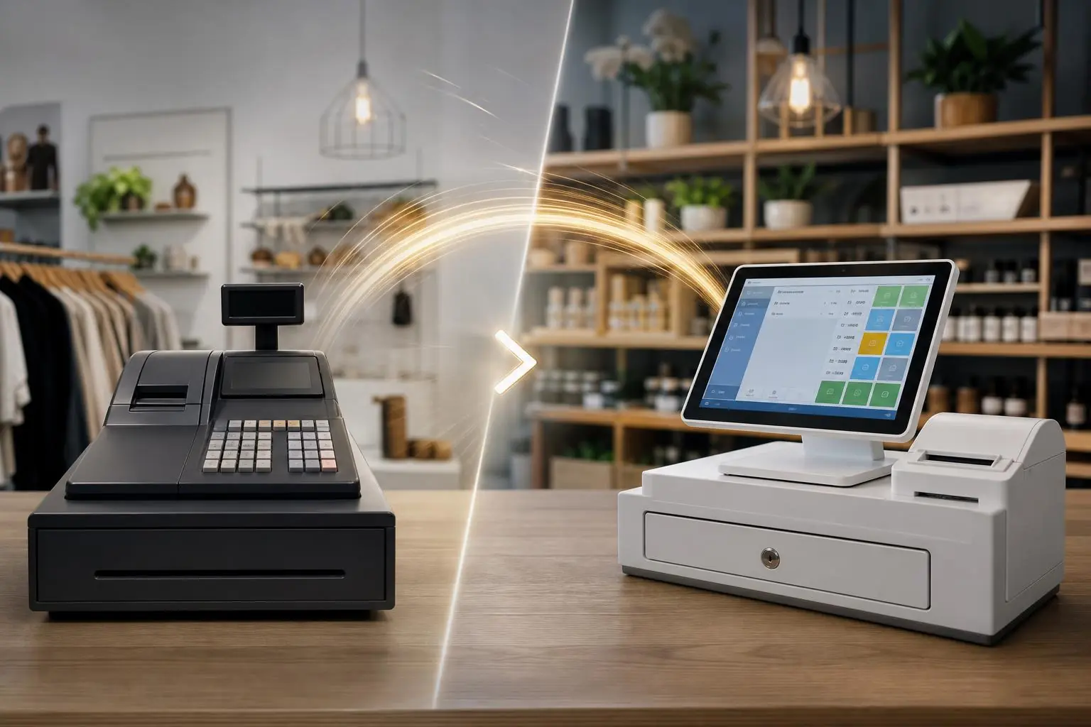 Caja registradora Royal Consumer en un mostrador comercial, solución adaptable para distintos negocios