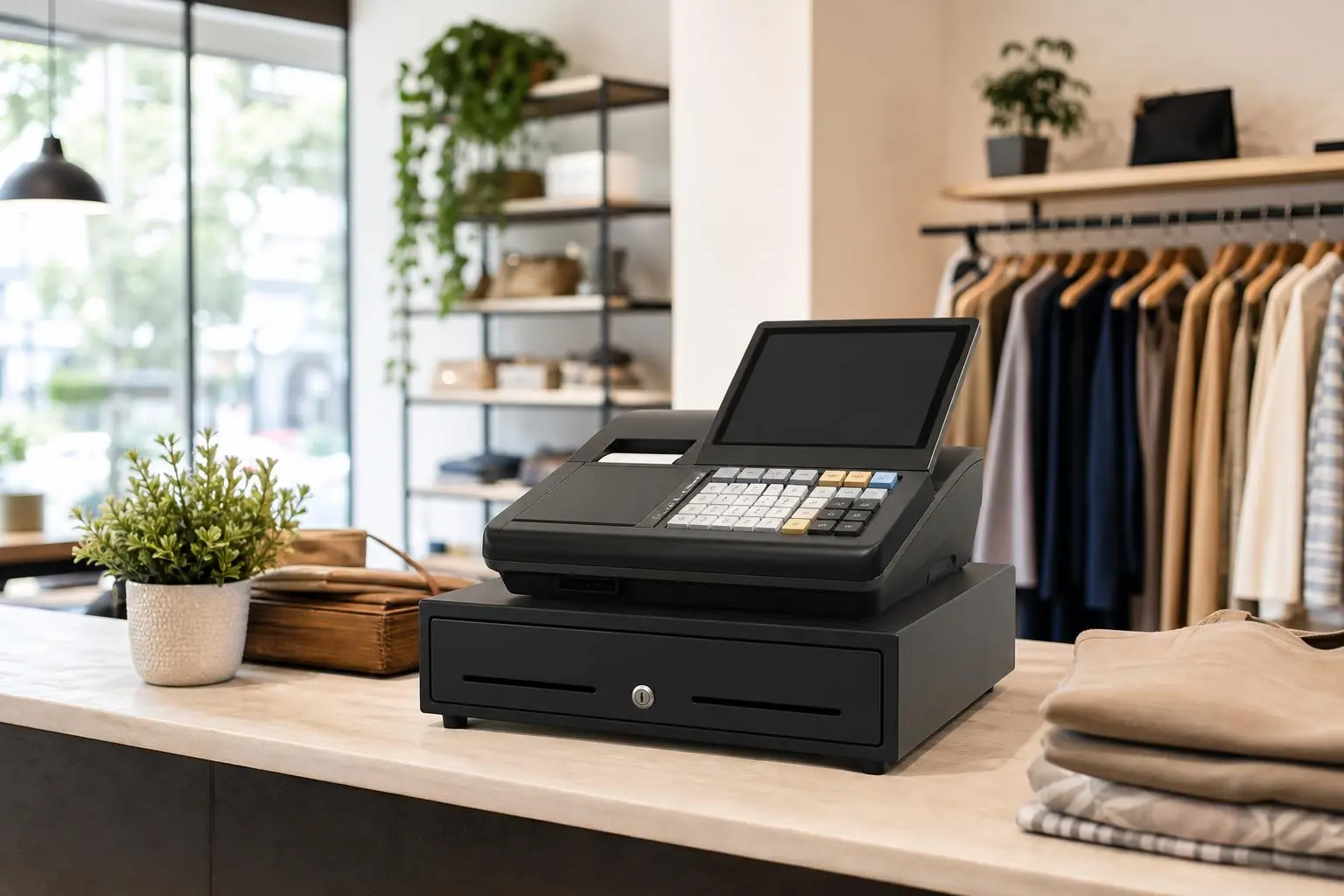 Caja registradora Royal en un comercio, ideal para agilizar el cierre de mes y organizar las operaciones