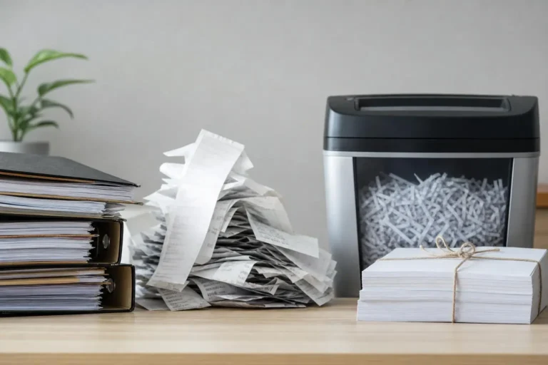Trituradora de papel para destruir libros fiscales y tickets viejos de forma segura