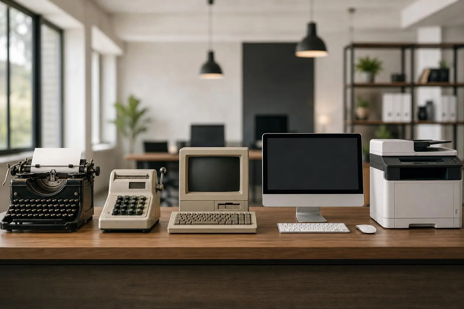 Herramientas de oficina Royal que muestran la evolución del trabajo administrativo hasta la actualidad