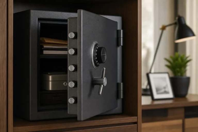 Caja fuerte mecánica sin electrónica con cerradura de seguridad para proteger documentos y objetos de valor