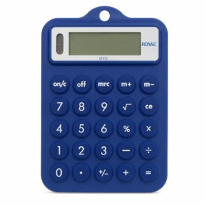 Calculadora flexible Royal FlexCalc RB102 azul de 8 dígitos con teclas de silicón