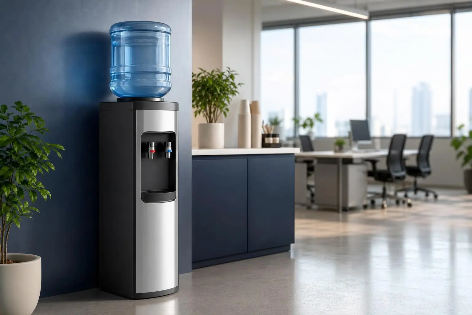 Dispensador de agua para empresas en un proceso de licitación B2B