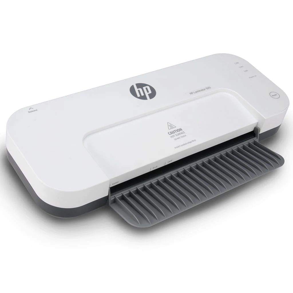 Laminadora HP 920 de 9 pulgadas en frío y caliente, blanca y gris