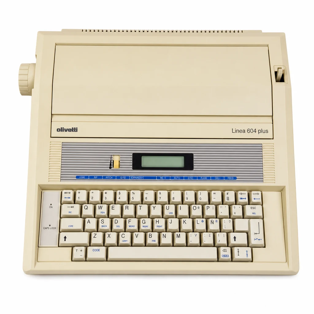 Olivetti Linea 604 Plus: Máquina de Escribir Electrónica con Pantalla