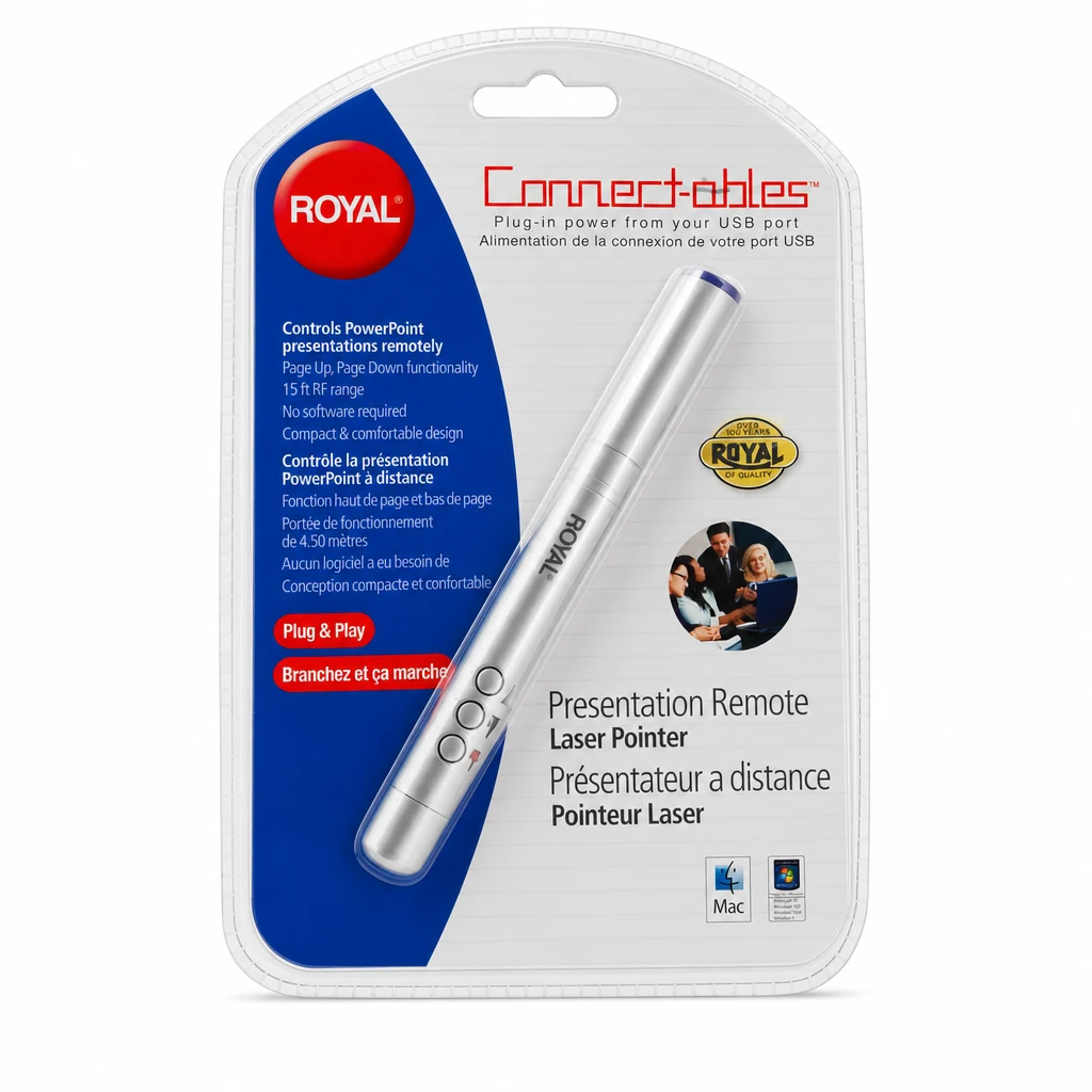 Royal Connect-ables: Apuntador Láser y Presentador Inalámbrico USB para PowerPoint